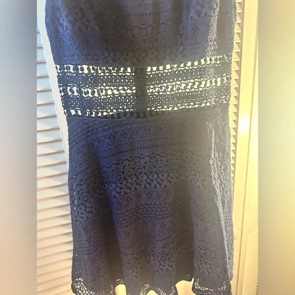 Rue21 Dark Blue Crochet Mini Dress - Picture 3 of 8